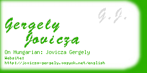 gergely jovicza business card